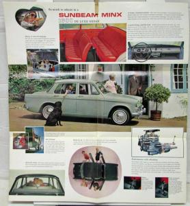 1965 Sunbeam Minx 1600 DeLuxe Sedan Color Sales Folder Original