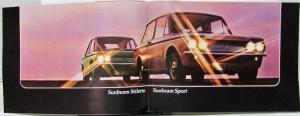1967 Sunbeam Stiletto & Sport Models 4 Seater Sports Car Color Sales Folder Orig