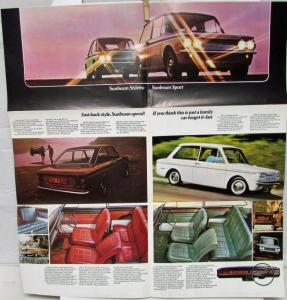 1967 Sunbeam Stiletto & Sport Models 4 Seater Sports Car Color Sales Folder Orig
