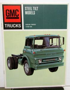 1967 GMC Trucks Gasoline Steel Tilt Models Sales Brochure Red Logo Original
