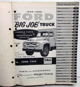 1948 1949 1950 1951 52 1955 Ford Truck Parts Catalog Book Series 7 & 8 700 - 900
