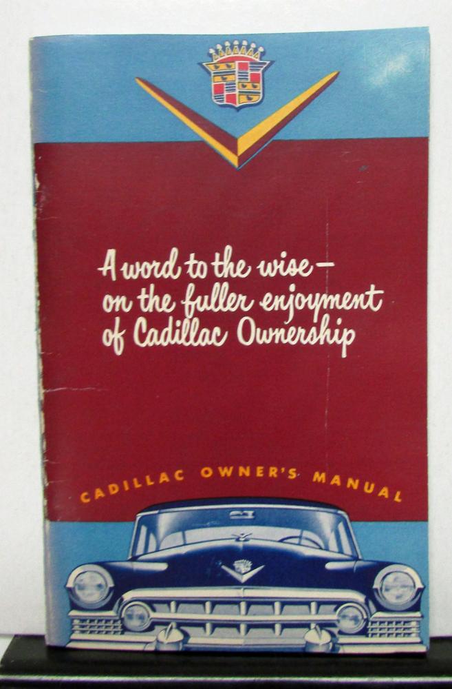 1951 Cadillac Models 61 62 60S 75 & 86 Owners Operator Manual Reproduction