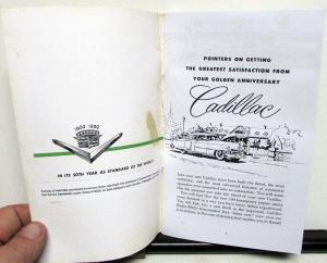 1952 Cadillac Models 62 60S 75 & 86 Owners Operator Manual Reproduction