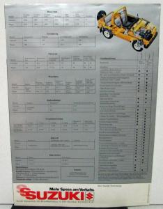 1983 Suzuki SJ 410 4x4 GERMAN TEXT Color Sales Folder Original