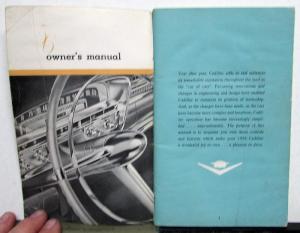 1956 Cadillac Models 62 60S 75 & 86 Owners Operator Manual Original