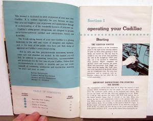 1956 Cadillac Models 62 60S 75 & 86 Owners Operator Manual Original