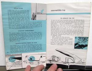 1956 Cadillac Models 62 60S 75 & 86 Owners Operator Manual Original