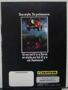 1988 1989 Suzuki Samurai FRENCH Text Color Sales Folder Original