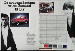 1988 1989 Suzuki Samurai FRENCH Text Color Sales Folder Original