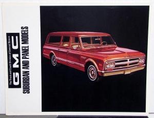 1968 GMC Trucks Suburban Panel Models 1500 2500 Sales Brochure Folder Original