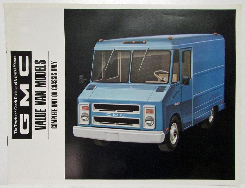 1968 GMC Value Van Trucks Models Sales Brochure Original