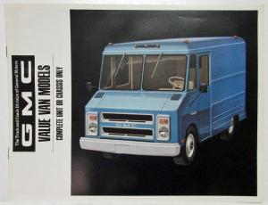 1968 GMC Value Van Trucks Models Sales Brochure Original