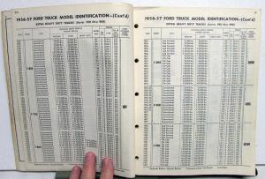 1956 1957 Ford Big Job Truck Parts Book Manual Catalog F T B C 700 750 800 900