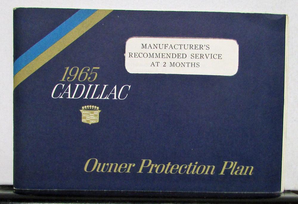 1965 Cadillac Models Calais Deville Eldorado 60S Seventy-Five Protection Plan