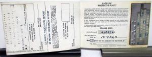 1967 Cadillac Models Calais DeVille Eldorado 60S Seventy-Five Protection Plan
