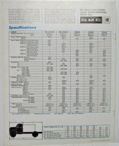 1969 GMC Trucks Conventional Models Series 4500-6500 Sales Brochure Original