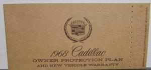 1968 Cadillac Owners Protection Plan Models Calais DeVille Eldorado 61 60S 75
