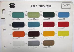 1969 GMC Trucks Paint Chips by Acme Commercial Colors