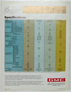 1970 GMC Value Van Models PS PE 1500 - 4500 Truck Sales Brochure Original