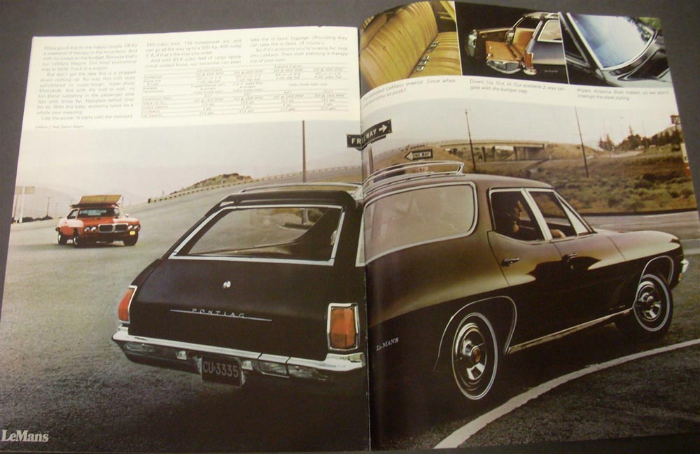 1970 Pontiac Wagon Bonneville Safari Catalina Le Mans Sales Brochure XL