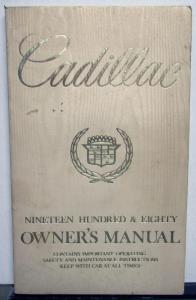 1980 Cadillac Fleetwood Brougham Sedan & Coupe DeVille Owners Operator Manual