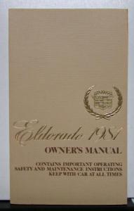 1981 Cadillac Eldorado Owners Operator Manual Original