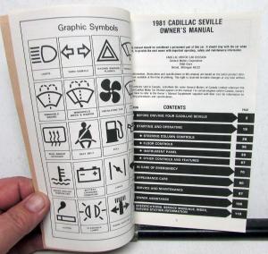 1981 Cadillac Seville Owners Operator Manual Original