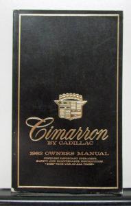 1982 Cadillac Cimarron Owners Operator Manual Original