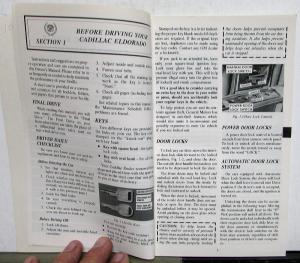 1982 Cadillac Seville Owners Operator Manual Original