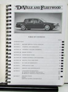 1986 Cadillac DeVille & Fleetwood Sedan & Limo Owners Operator Manual Original