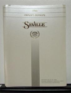 1986 Cadillac Seville Owners Operator Manual Original