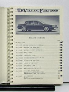 1987 Cadillac DeVille Fleetwood Sedan & Limo Operator Owners Manual Original