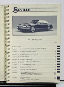 1987 Cadillac Seville Operator Owners Manual Original