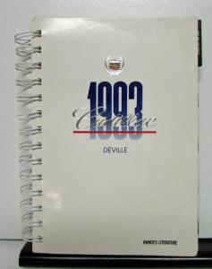 1993 Cadillac DeVille Operator Owners Manual Original