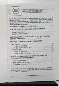 1994 Cadillac Concours Operator Owners Manual Original W/Warranty Booklet