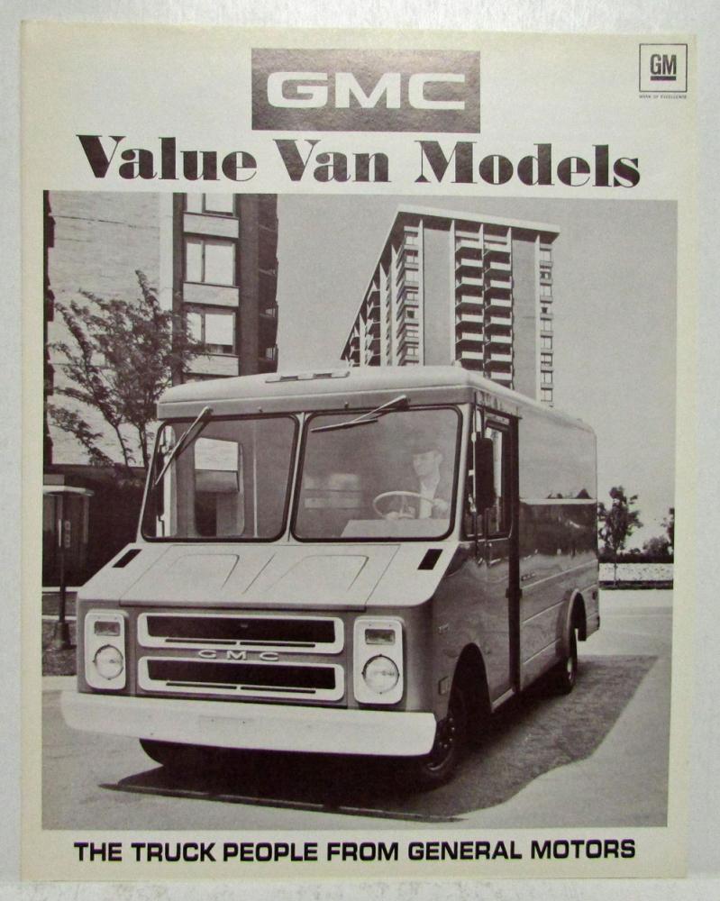 1971 GMC Value Van Models Truck Sales Brochure Original