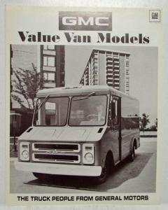 1971 GMC Value Van Models Truck Sales Brochure Original