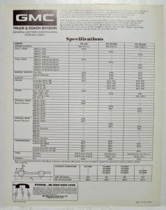 1971 GMC Value Van Models Truck Sales Brochure Original