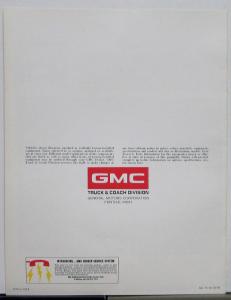 1971 GMC 7500 Series Trucks Conventional Models Sales Brochure Original