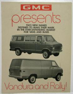 1971 GMC Vandura and Rally Sales Folder Original