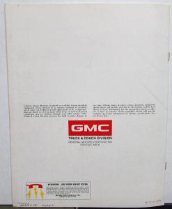 1971 GMC Series 9500 Truck Conventional Models Sales Brochure Original