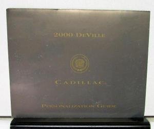 2000 Cadillac DeVille Operator Owners Manual Original