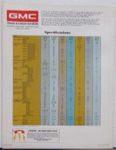 1971 GMC Steel Tilt 5500 6500 7500 9500 Truck Models Sales Brochure Folder Orig