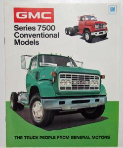 1972 GMC 7500 Series Conventional Truck Models Sales Brochure Original