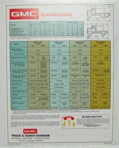 1972 GMC 7500 Series Conventional Truck Models Sales Brochure Original