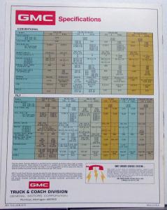 1972 GMC Conventional & Steel Tilt Truck Models Sales Brochure Original