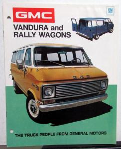 1972 GMC Vandura and Rally Wagons Sales Brochure Original