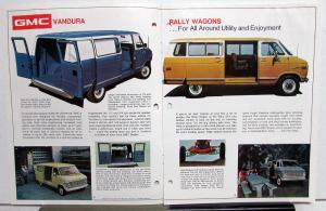 1972 GMC Vandura and Rally Wagons Sales Brochure Original