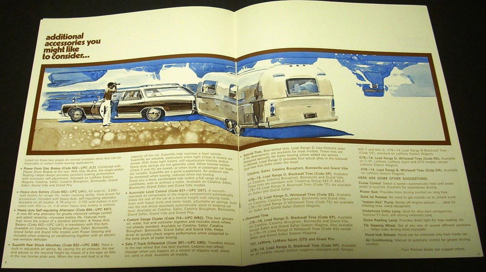 1971 Pontiac Trailer Towing Packages Accessories Brochure Catalog Equipment
