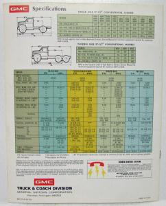 1973 GMC 5000 6000 6500 Series Conventional Truck Model Sales Brochure Original